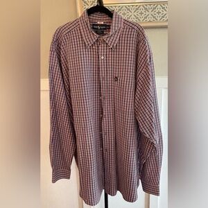 Ralph Lauren Men's Plaid Shirt in Red and Blue